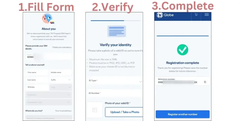 Steps to register